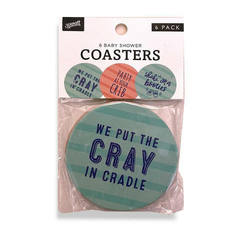 30 Watt Baby Shower Coasters 6-Pack.