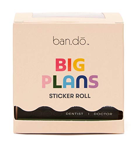 Ban.do Big Plans Sticker Roll with Box Dispenser, Colorful Planner Stickers, Rainbow Colors (Issue 1)