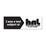 Stranger Things Bumper Magnet "Test Subject Hawkins National Laboratory"