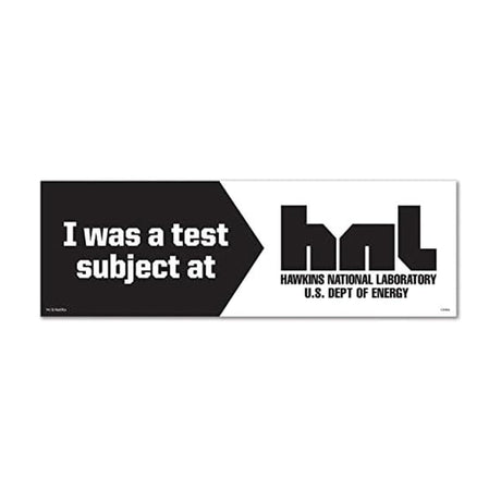 Stranger Things Bumper Magnet "Test Subject Hawkins National Laboratory"