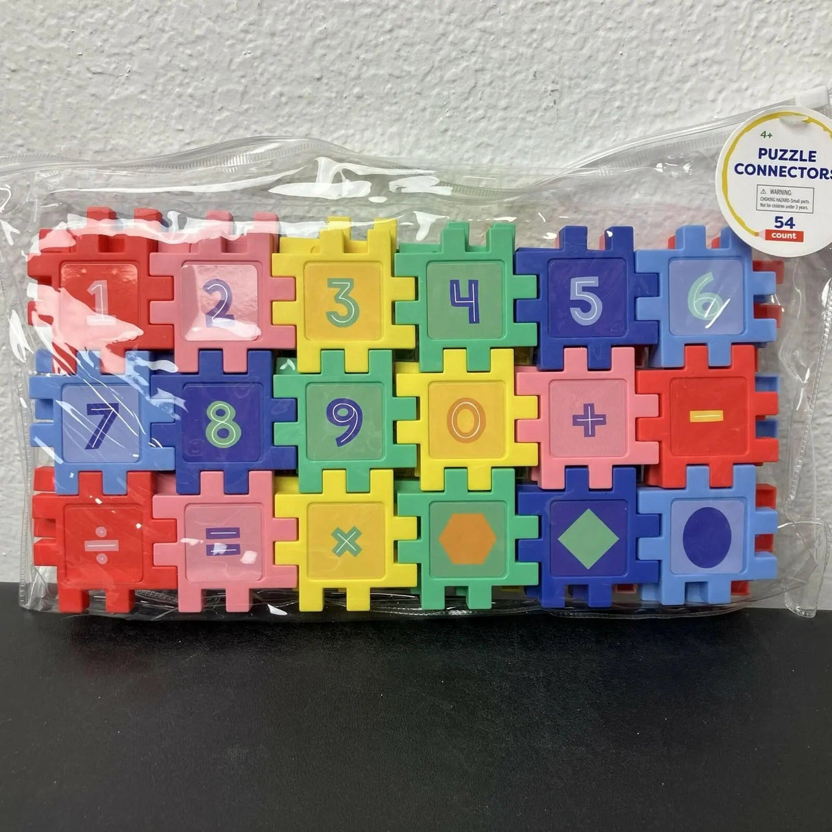 54 count puzzle connectors number and shape Lot Of 5