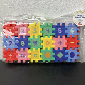 54 count puzzle connectors number and shape Lot Of 5