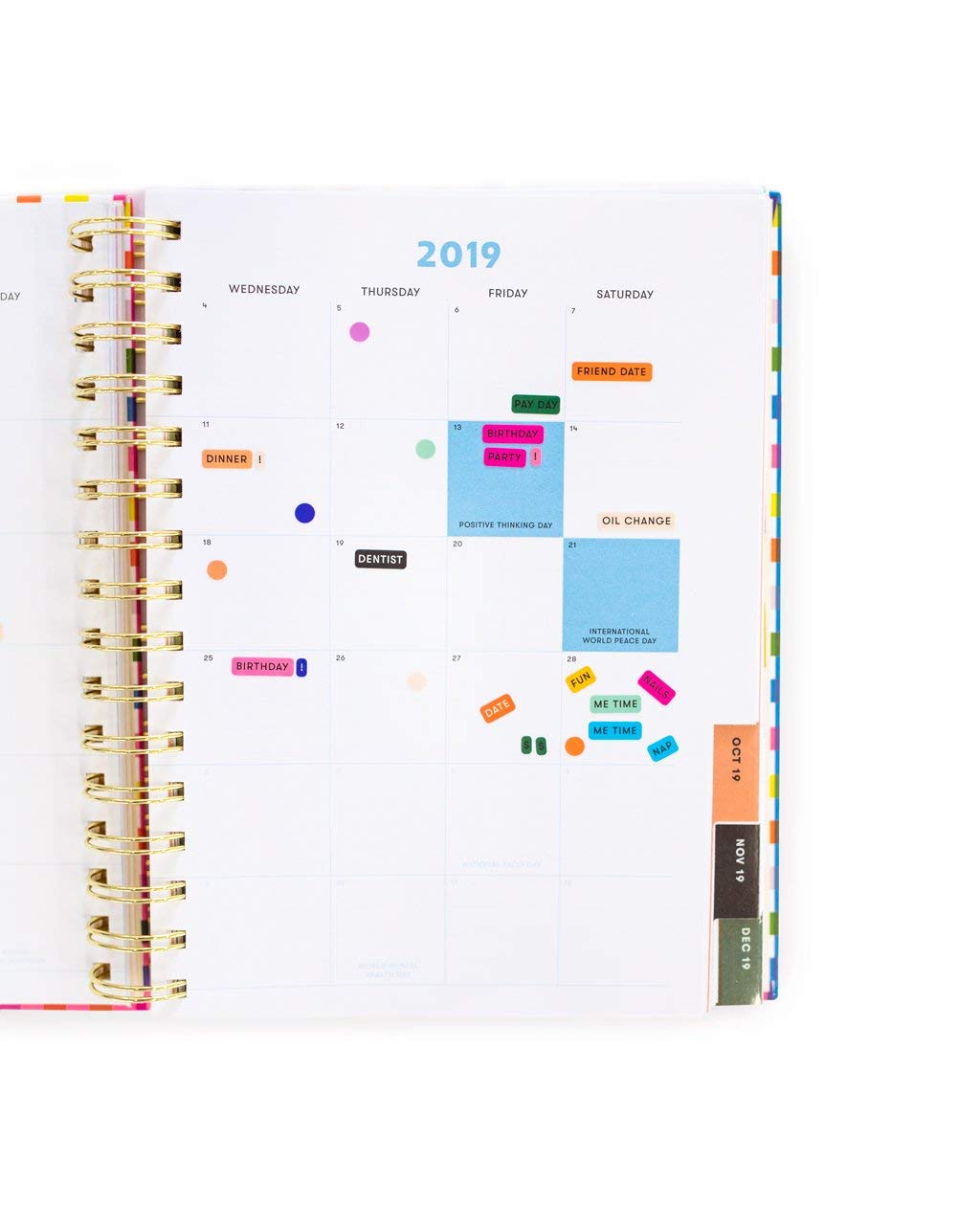 Ban.do Big Plans Sticker Roll with Box Dispenser, Colorful Planner Stickers, Rainbow Colors (Issue 1)