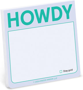 Knock Howdy Sticky Notes, Cute Sticky Notes & Memo Note Pad