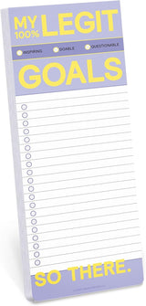 Knock Knock My Legit Goals Make-A-List Pad