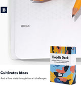 BestSelf Doodle Bundle - Art Therapy Exercises and Sketch Pad for Creativity with 50 Prompts