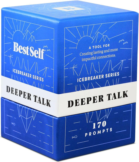BestSelf Icebreaker Deeper Talk Deck - Conversation Starter Card Pack to Deepen Friendships