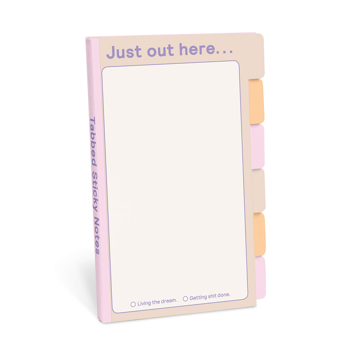 Knock Knock Just Out Here Tabbed Sticky Note Pad, 4 X 6-Inches