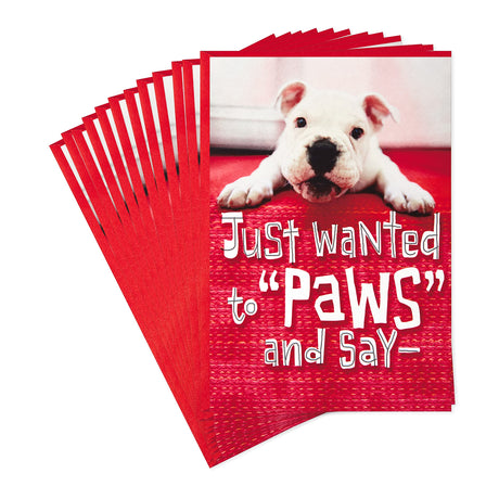 Hallmark Pack of Valentines Day Cards for Kids, Puppy Paws - 6 Pack