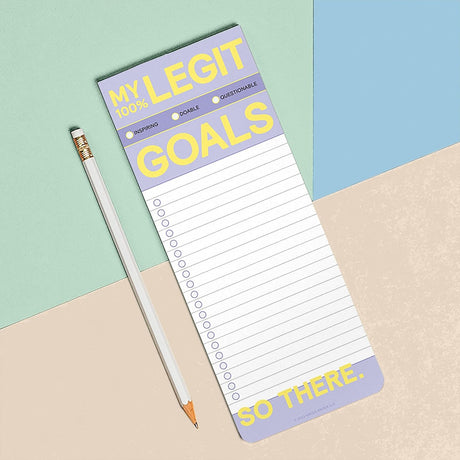 Knock Knock My Legit Goals Make-A-List Pad