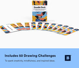 BestSelf Doodle Bundle - Art Therapy Exercises and Sketch Pad for Creativity with 50 Prompts