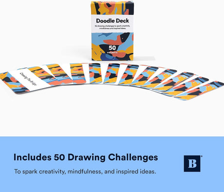 BestSelf Doodle Bundle - Art Therapy Exercises and Sketch Pad for Creativity with 50 Prompts