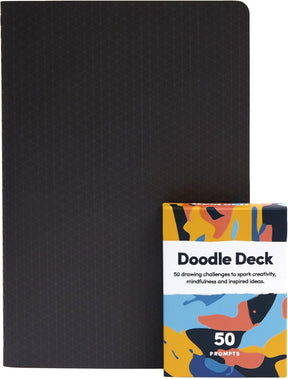 BestSelf Doodle Bundle - Art Therapy Exercises and Sketch Pad for Creativity with 50 Prompts