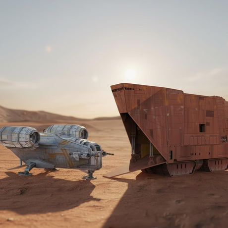 Star Wars The Mandalorian Paper Model Kit Razor Crest & Sandcrawler Set