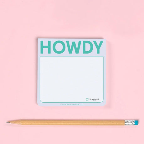 Knock Howdy Sticky Notes, Cute Sticky Notes & Memo Note Pad