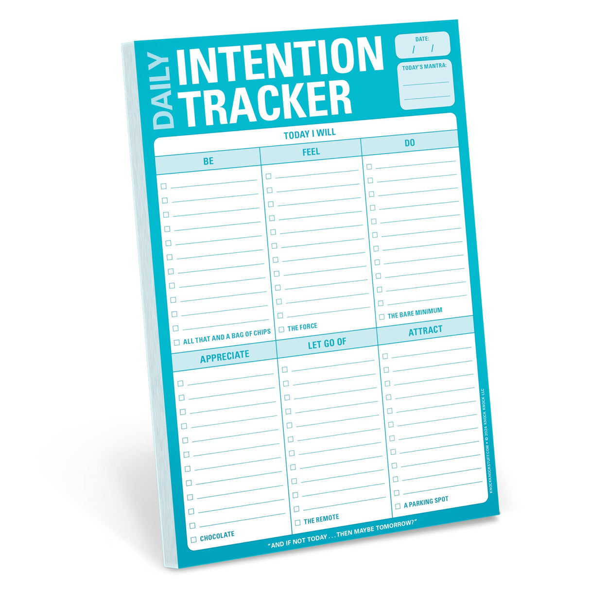 Knock Knock Daily Intention Tracker Pad: Today I Will Daily Intention Pad, 6 x 9-Inches