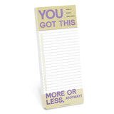 Knock Knock "You Got This" MAke-a-List Pad - Daily Memo Planning Pad