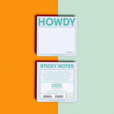 Knock Howdy Sticky Notes, Cute Sticky Notes & Memo Note Pad