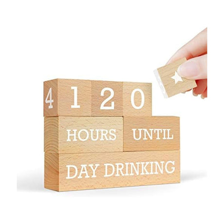 Genuine Fred Who's Counting Wooden Countdown Blocks - Parenting Edition