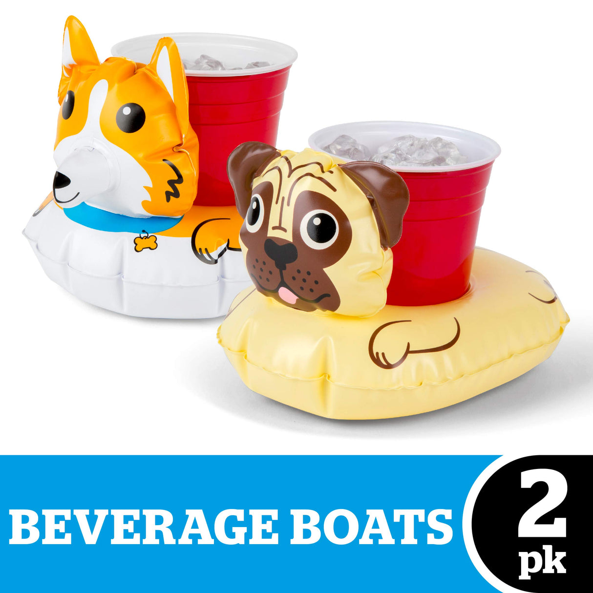 Bigmouth Inc. Dog Beverage Boats (2-Pack)