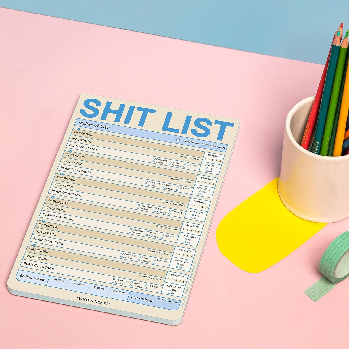 Knock Knock Sh*t List Checklist Pad