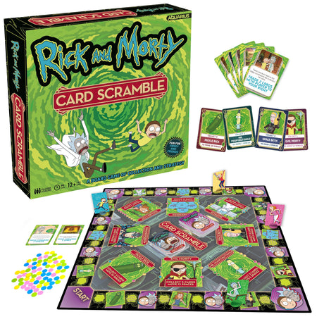 AQUARIUS Rick & Morty Card Scramble Board Game