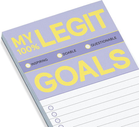 Knock Knock My Legit Goals Make-A-List Pad