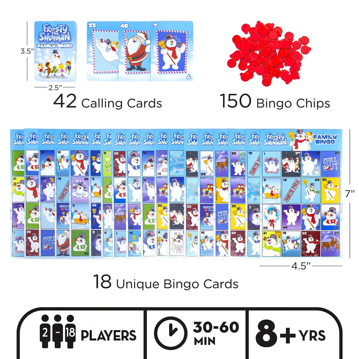 AQUARIUS - Frosty the Snowman Family Bingo Game.