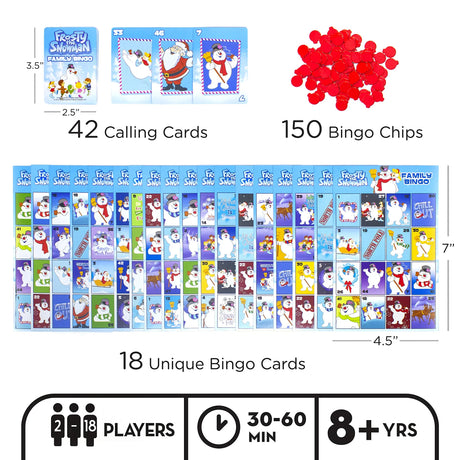 AQUARIUS - Frosty the Snowman Family Bingo Game.