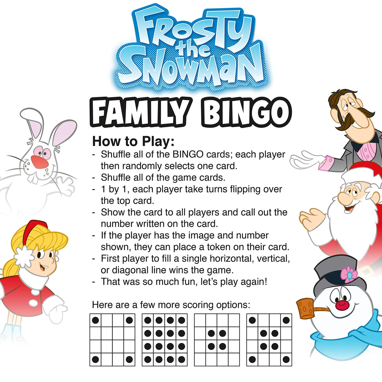 AQUARIUS - Frosty the Snowman Family Bingo Game.