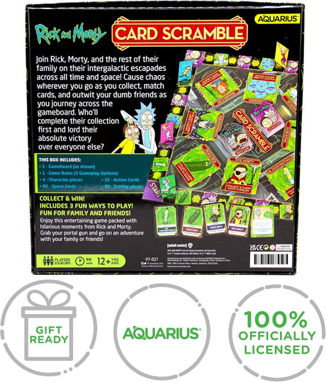 AQUARIUS Rick & Morty Card Scramble Board Game