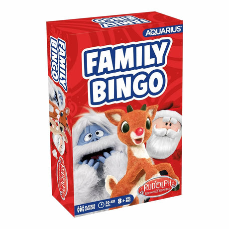 AQUARIUS Rudolph The Red-Nosed Reindeer Family Bingo Game.