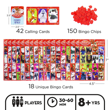 AQUARIUS - Rudolph the Red-Nosed Reindeer Family Bingo Game.