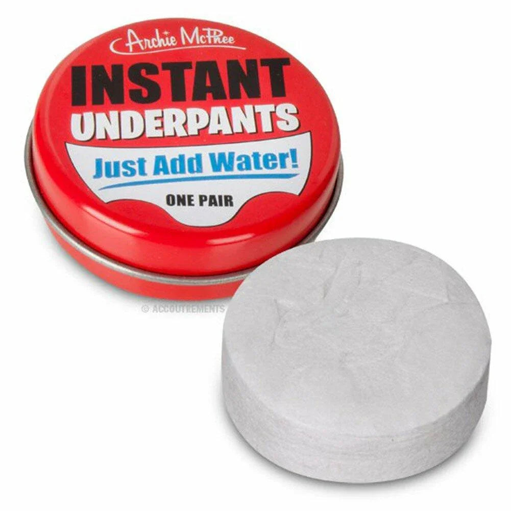 Archie Mcphee Instant underpants.