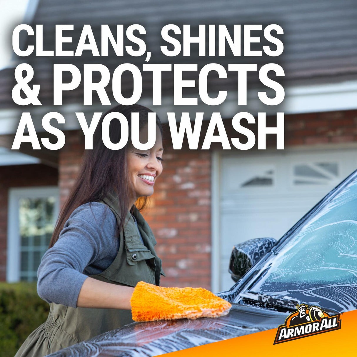 Armor All Ultra Shine Car Wash and Wax, 16 fl oz Bottle.