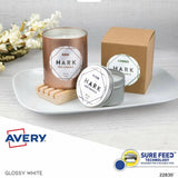Avery Printable Round Labels - 2.5" Diameter, Glossy White, 90 Labels (22830).