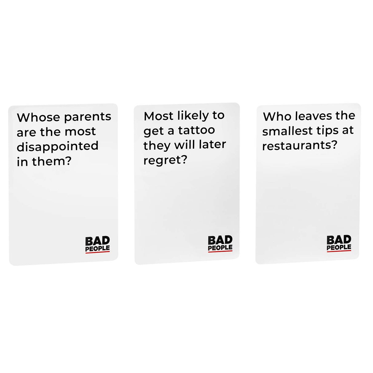 BAD PEOPLE Party Game - Hilarious Adult Card Game.