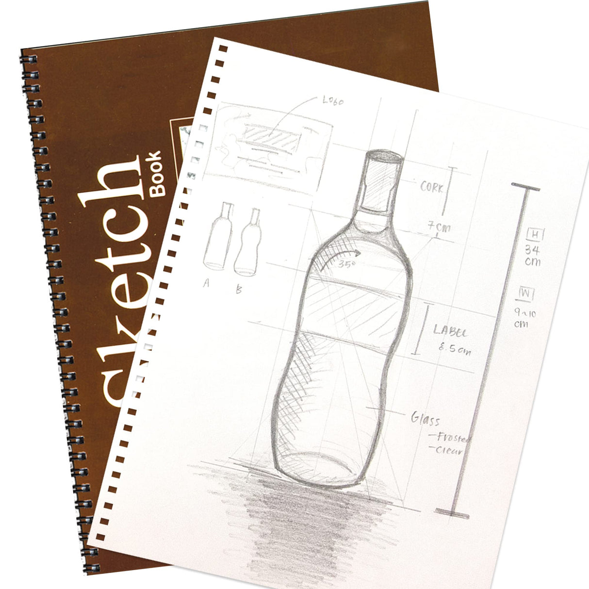 BAZIC Sketch Book 8.5" X 11", Spiral Side Bound Sketchbook Drawing Pad - 30 sheets