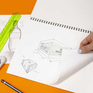 BAZIC Sketch Book 30 Ct. 8.5" X 11", Spiral Side Bound Sketchbook Drawing Pads, Sketching Paper Coloring Book for Artist Kids School, 1-Pack