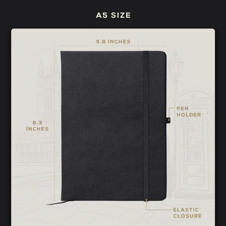 BEECHMORE BOOKS Budget Planner - Charcoal Black