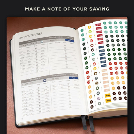 BEECHMORE BOOKS Budget Planner - Charcoal Black
