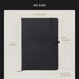 BEECHMORE BOOKS Budget Planner  - Charcoal Black.