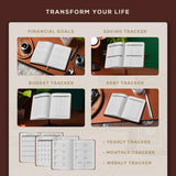 BEECHMORE BOOKS Budget Planner -  Chestnut Brown.