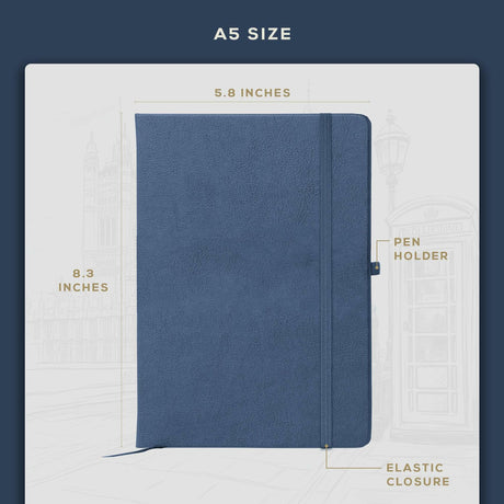 BEECHMORE BOOKS Budget Planner - Symphony Blue