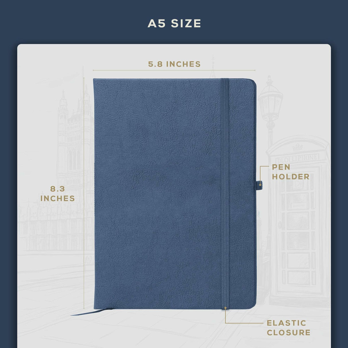 BEECHMORE BOOKS Budget Planner - Symphony Blue.