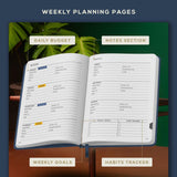 BEECHMORE BOOKS Budget Planner - Symphony Blue.