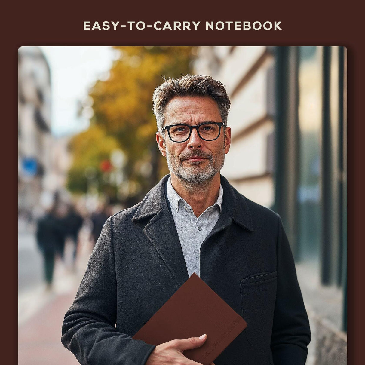 BEECHMORE BOOKS Dotted Journal Bullet Notebook - Chestnut Brown.