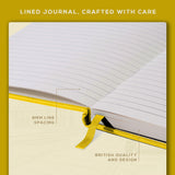 Beechmore Books Large Lined Leather Journal - 8.5 X 11.5 Inch - Yellow