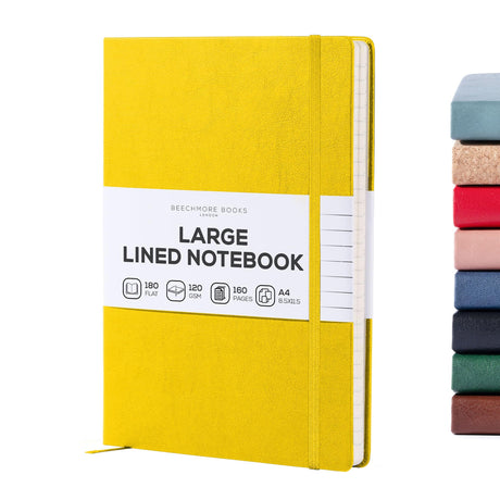BEECHMORE BOOKS Large Lined Leather Journal.