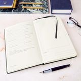 BEECHMORE BOOKS Travel Planner - Vegan Leather - Black.